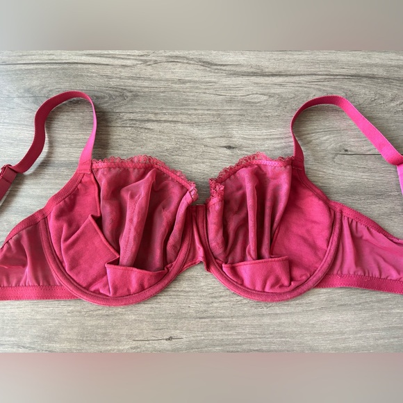 NWOT Delimira Balconette Bra Eggplant Lace Not Padded W/ Underwire Size 38F W685 - Picture 4 of 10